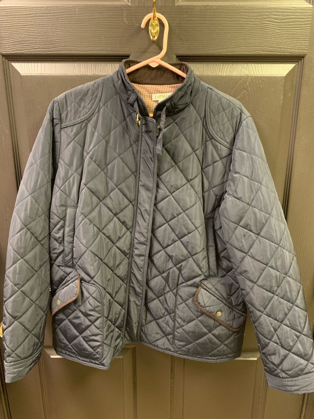 Orvis Women’s XL Quilted Black Long Sleeve Jacket Machine Washable